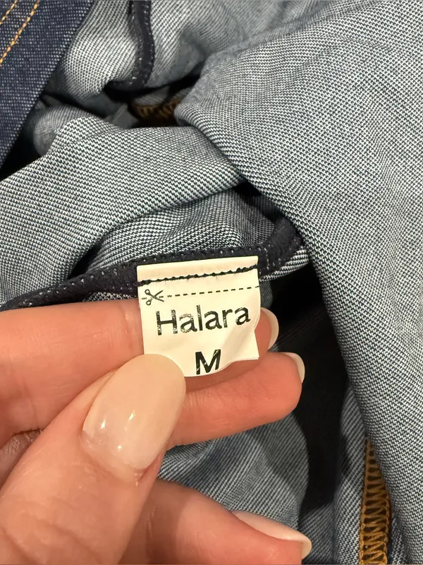 Halara Denim Halter Mini Dress - Image 4