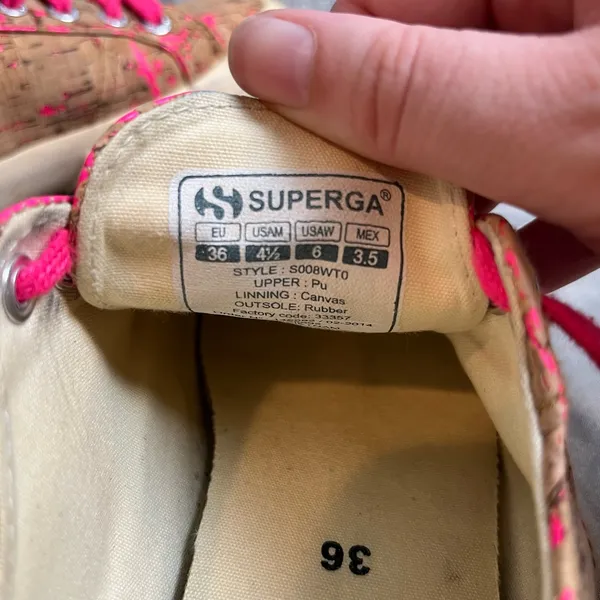 Superga Shiny Cork‎ Hot Pink Loafers Women’s Size 6 - Image 6