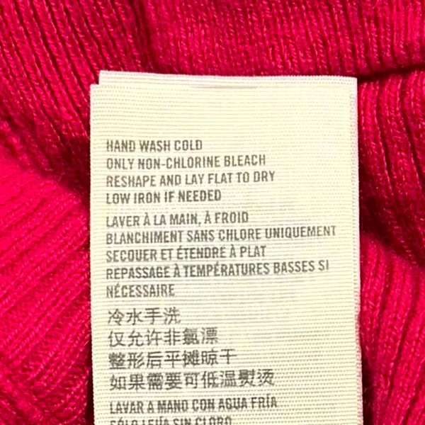 Abercrombie Cardigan Sweater Hot Pink V Neck Preppy Y2K Logo Minimalist Large - Image 6