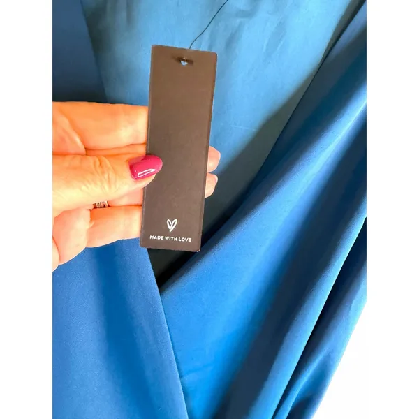 NWT Lulus Blue Wrap Cocktail Dress - Size M - Image 6