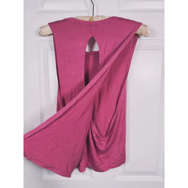 Beyond Yoga Wrap Around Tank Top Size Medium Berry Pink Pilates Barre Athleisure - Image 7