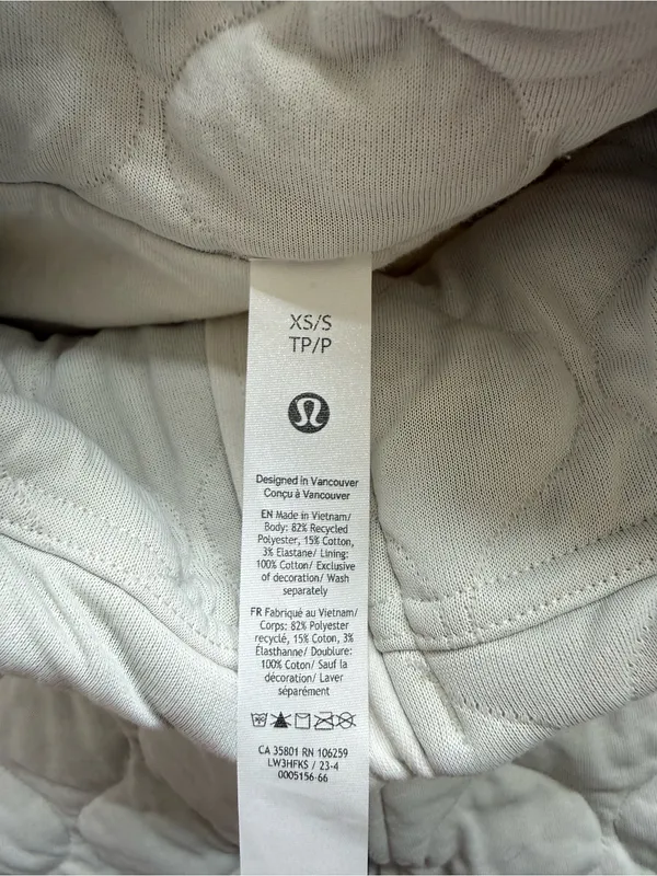 lululemon Scuba Oversized Quilted Half Zip Sweatshirt Size XS/S - Image 8