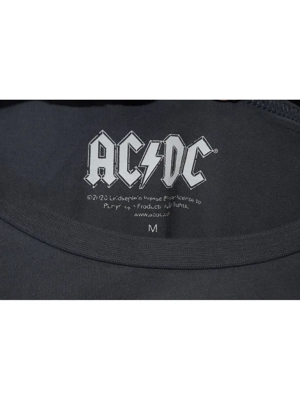 AC/DC High Voltage Graphic T-Shirt Medium Gray Vintage Style - Image 4
