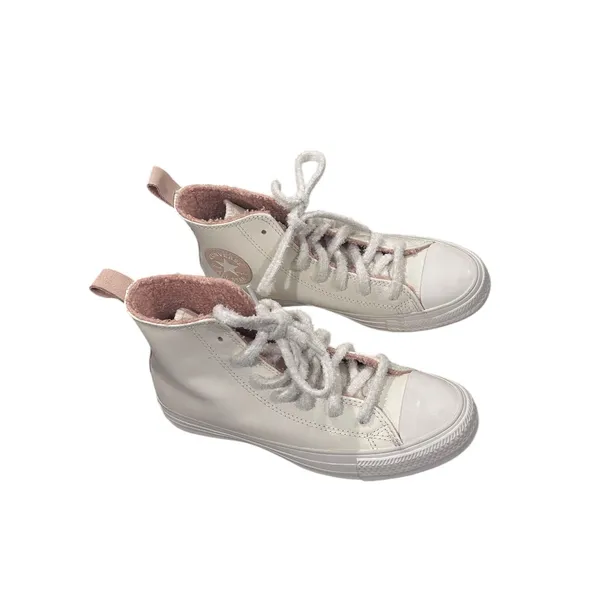 Size 7.5 Converse Perfect is Not Perfect White Leather High Top womens Sneakers - Image 2