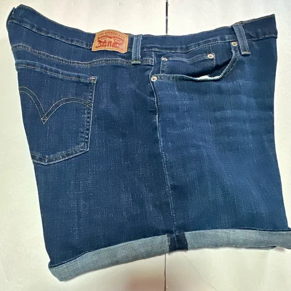 Levi's Dark Blue Jean Shorts - Image 7
