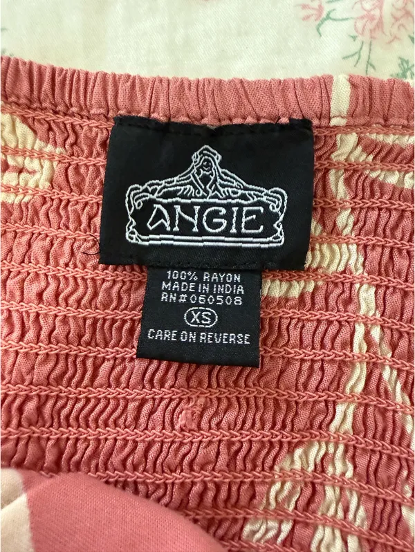 Angie Pink Floral Maxi Dress - Image 3