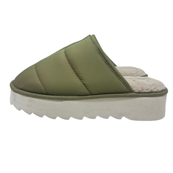 Anthropologie Maeve Puffy Platform‎ Slippers Green Size Large US 10 11 - Image 8
