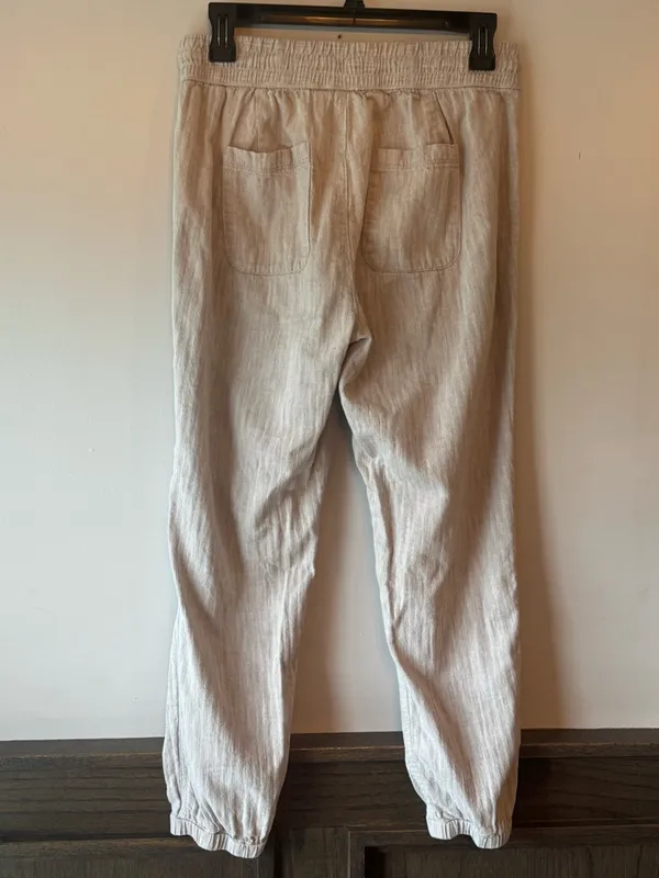 GAP Women's Light Gray 100% cotton  Drawstring Joggers S - Image 2
