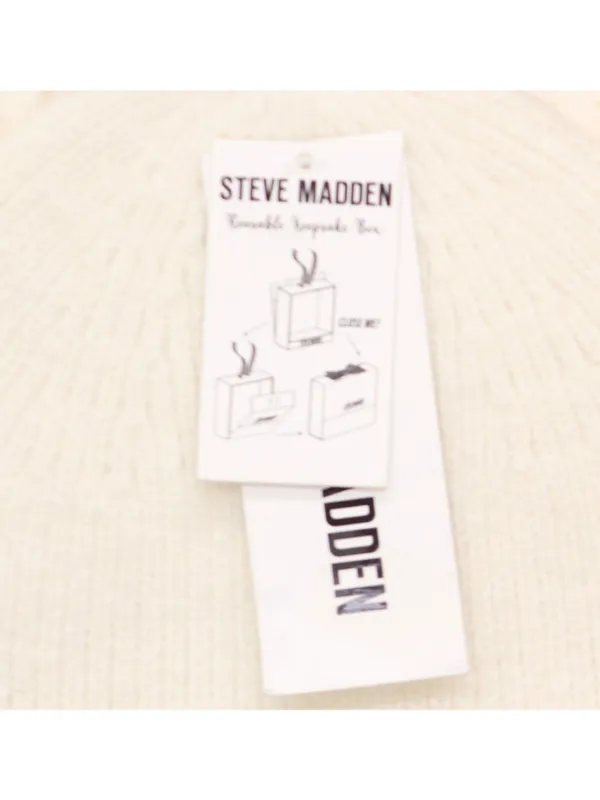 NEW Steve Madden Beanie and Fringe Scarf Gift Set SMA-5518 Antique White - Image 5