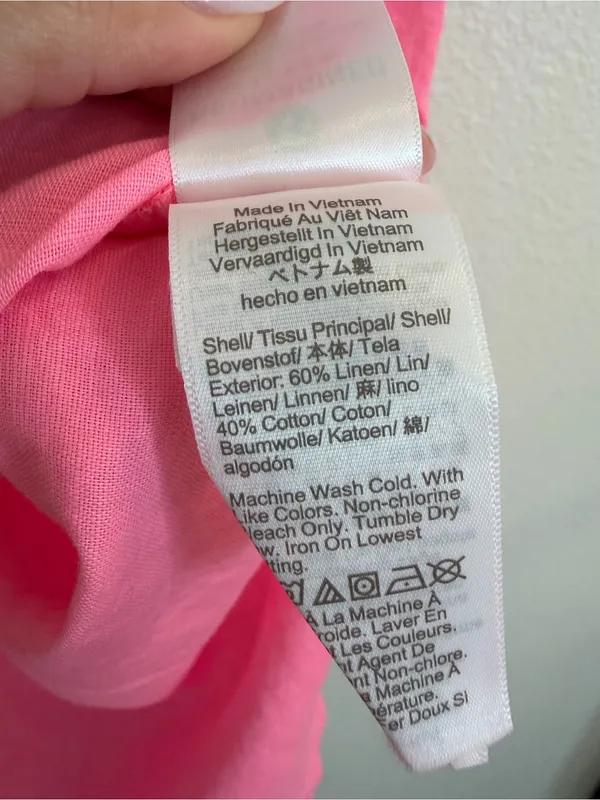 J. Crew Sleeveless Linen Blend V-Neck Top Pink XXS - Image 3