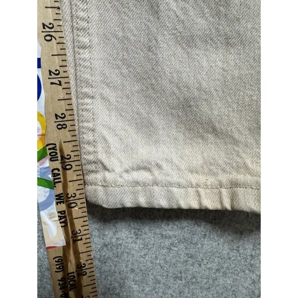 Vintage Levis 550‎ Jeans Womens 7 Med Relaxed Fit Tapered Leg Cream Made In USA - Image 12