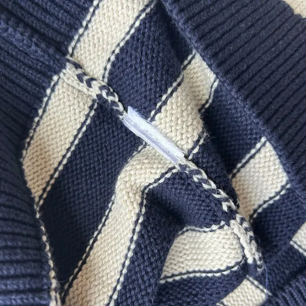 Gap Navy Blue and White Striped Mini Dress Size Small - Image 8
