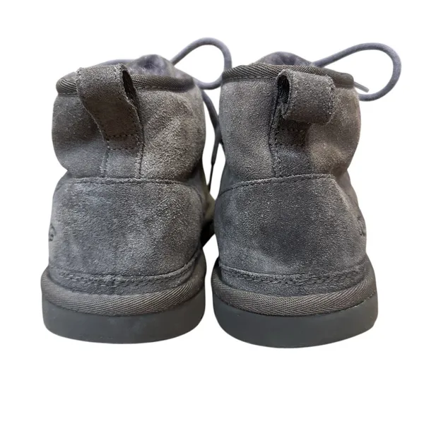 UGG Neumel Charcoal Gray Suede Chukka Ankle Boots Womens Size 10 Lace Up Booties - Image 7