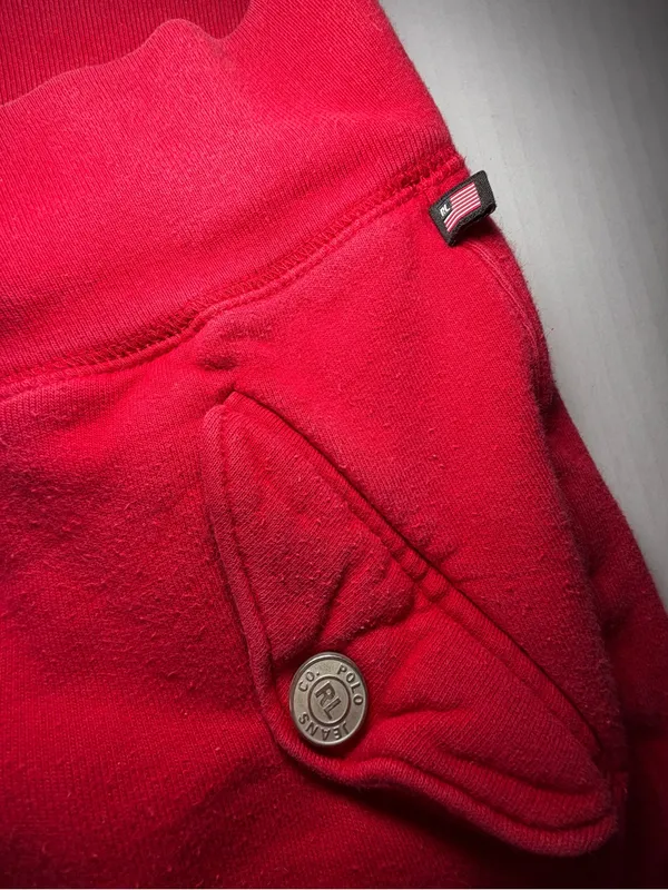 Vintage Y2K Polo Jeans Co. Ralph Lauren Red Knit Pants - Image 2