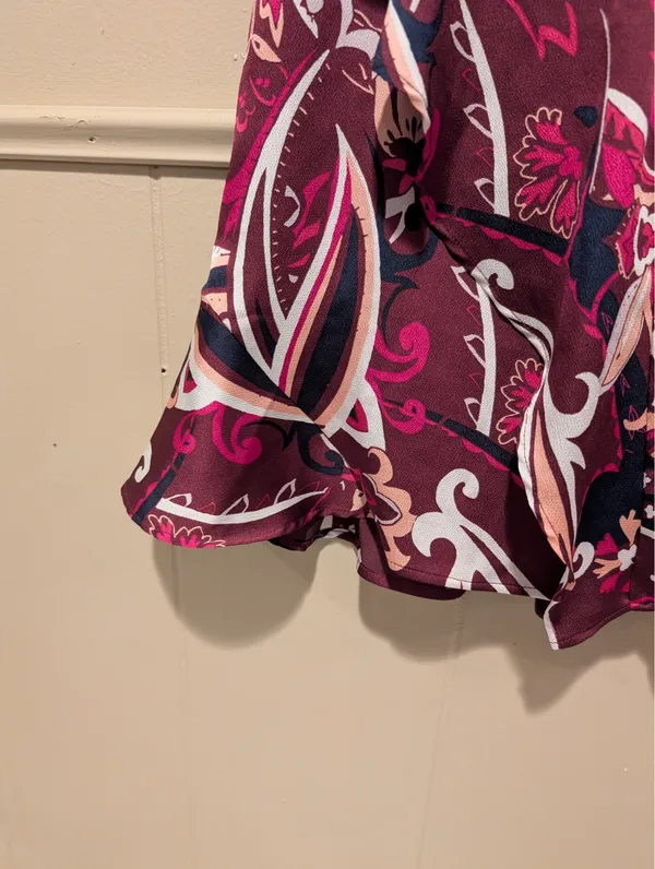 Banana Republic Faux Wrap Purple Pink Skirt - Image 13