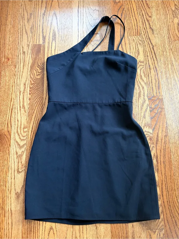 Lovers + Friends Sidney Mini Dress Black XS Criss Cross Strappy Cocktail Party - Image 4