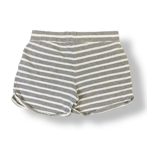 White + Warren Striped Drawstring Shorts Womens Size S‎ Gray White Lounge - Image 7