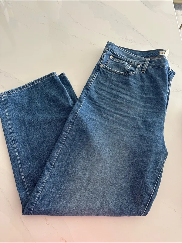 Madewell Low-Slung Straight‎ Jeans medium wash size 31 NWOT - Image 2