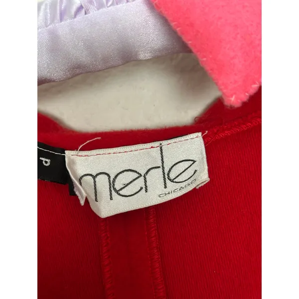 Vintage 60s Merle Red Felted Wool Mod Jacket - Image 5