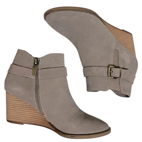 Blondo Natalia Suede Waterproof Ankle Boot Bootie Tan‎ Size 9.5 - Image 12