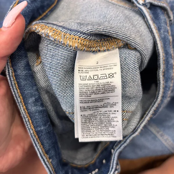 OLD NAVY High-Rise OG Loose Utility Jeans Blue Women's Size 2 Relaxed Boho - Image 6