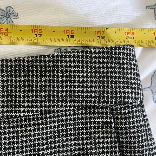 Ann Taylor Pants 16 Gray Black Houndstooth Women's Straight Leg Career Classic‎ - Image 10