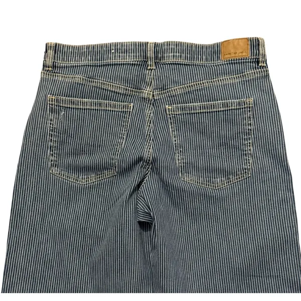 American Eagle Jeans Womens Size 10 Baggy Straight High Rise Pinstripe 32x28 - Image 10