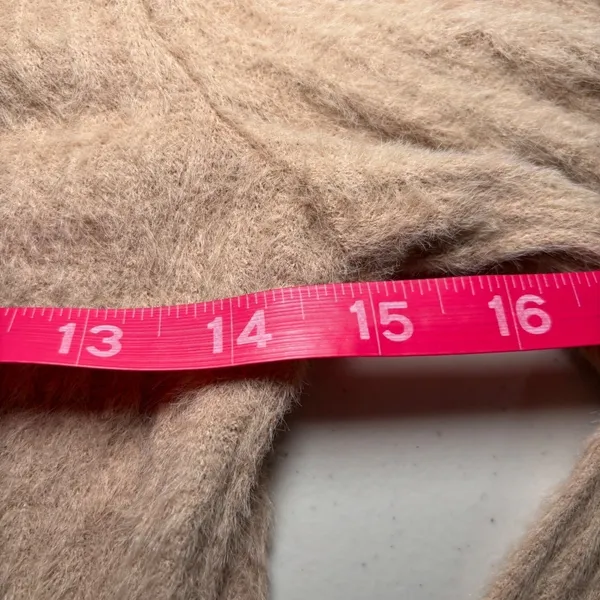 Hollister Camel Brown Fuzzy Soft Cardigan Sweater Small Cozy‎ Soft - Image 8