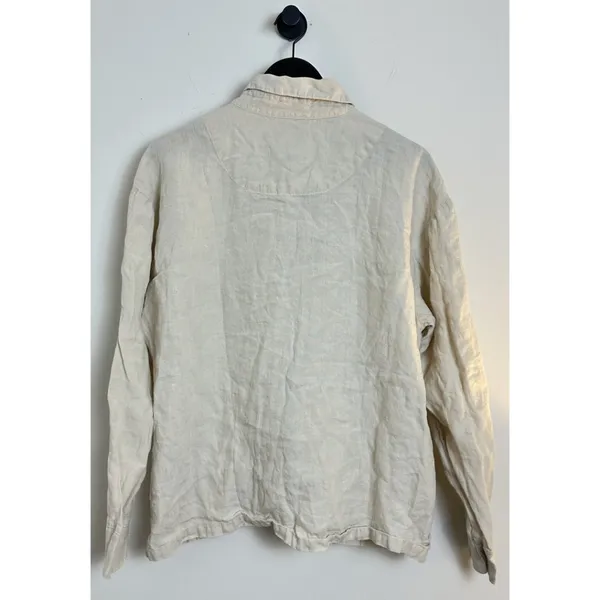 PARACHUTE Women's Linen Shirt in Bone Size Large - Image 5