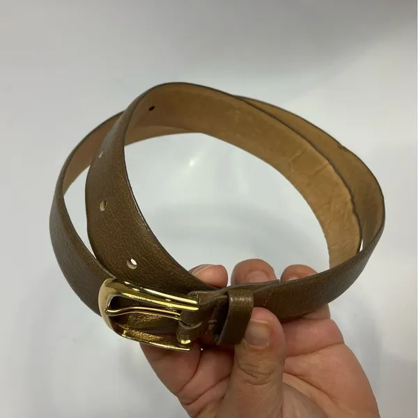 Genuine Leather belt light brown women’s size 34 casual‎ neutral basics - Image 3