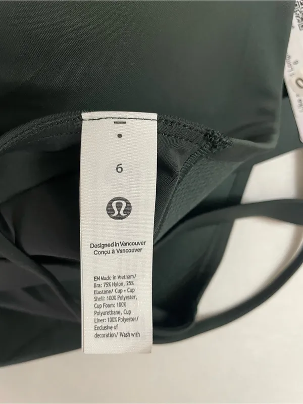 Lululemon NWT Like A Cloud Longline Bra Forest Green Size 6 D/DD - Image 7