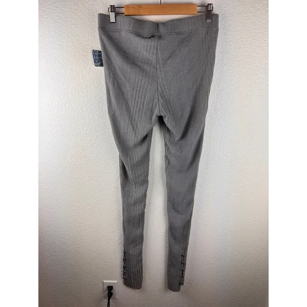 Free‎ People Ribbed Sweater Pants Pants Gray M Cozy Comfy - Image 7