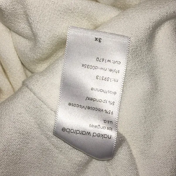 Naked Wardrobe Midi Sculpt Tank Dress White Plus Size 3 3X NW - Image 4