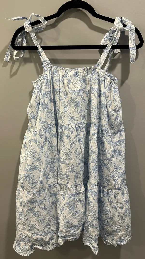 8 Oak Lane Ribbon Tie Strap Ruffle Detail Floral Dress - Image 4