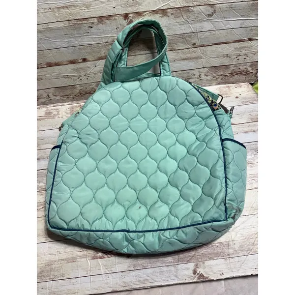 Cinda B. Tennis Tote Purely Peacock Quilted Crossbody Adjustable Sports - Image 2