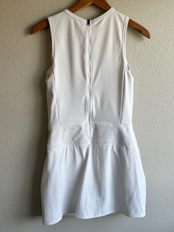 Vuori White Sleeveless Tennis Dress with Side Slit - Image 6