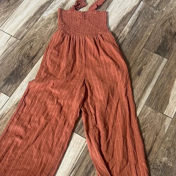 Roxy orange spaghetti strap ankle jumpsuit - Image 3