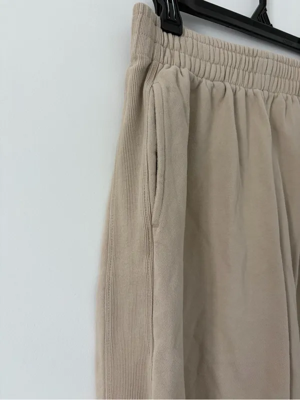 P.E. Nation Eastside Track Pant Wide Leg Oxford Tan Loungewear Casual Medium - Image 3