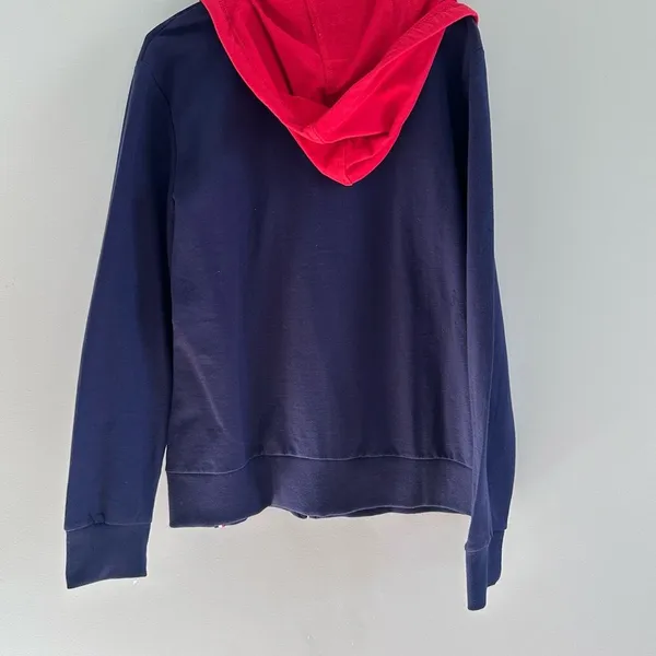 U. S. Polo Assn Women's Sz XXL Hoodie Jacket Navy Blue Red Hood Full Zip Pockets - Image 6