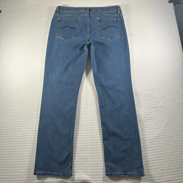 Blue Mountain Jeans Womens Size 16 Blue Straight Leg High Rise 36x31 - Image 6