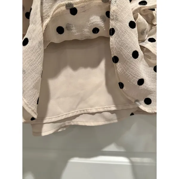 Bardot Spot Rah Rah Skirt Polka Dot Ruffle‎ Mini Cream Black US 4 XS Coquette - Image 7