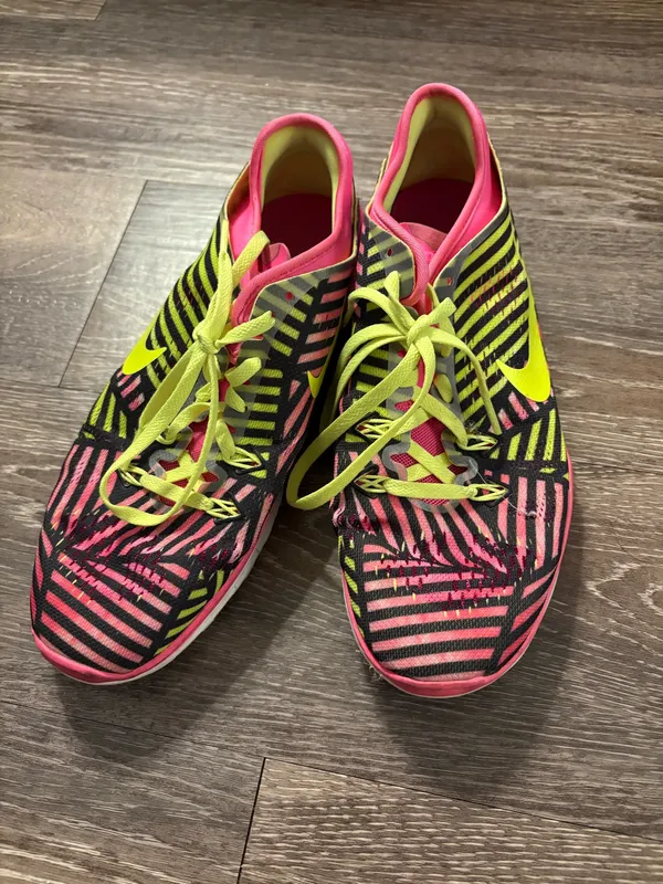NWOT Nike Women's Free 5.0 TR Fit 5 Print in Pink Pow/Volt-Black. Size 8 - Image 2