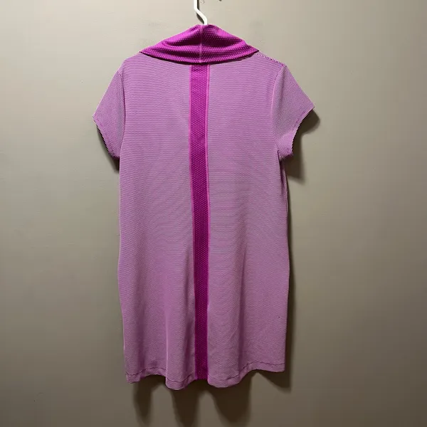 Title‎ Nine Layli Cowl Neck Tunic Dress Size Large Purple Polka Dot - Image 4
