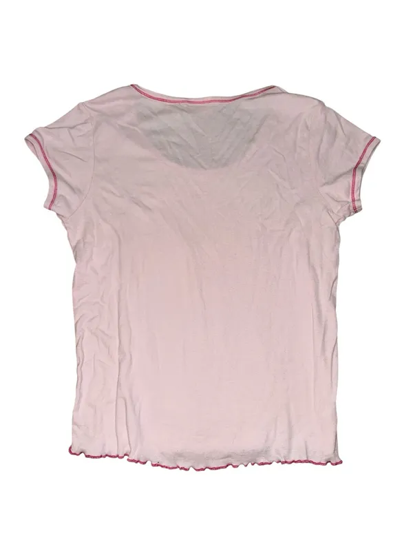 Vintage Y2K JK Intimates Queen for a Day Pink Baby Tee M Princess Crown - Image 2