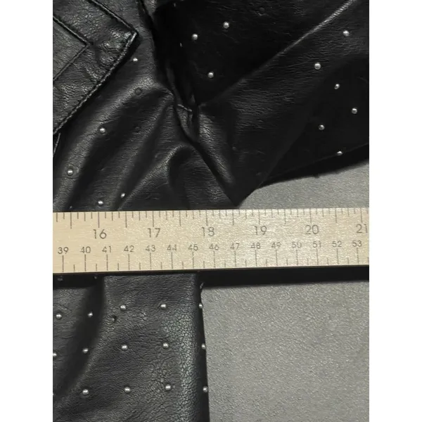 Women's New York & Company Black Faux Leather‎ Jacket Size Small 200 - Image 4