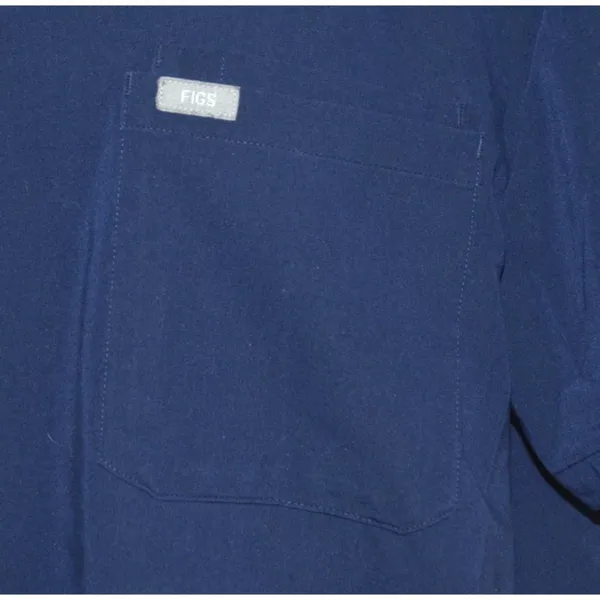 FIGS Ladies Technical Blue V-Neck Short Sleeve Scrubs Shirt Top Size XL Workwear - Image 3