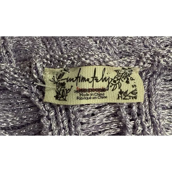 Free People Let's Dance Long Sleeve Open Back Ladder Lilac‎ Knit Sweater S New - Image 5