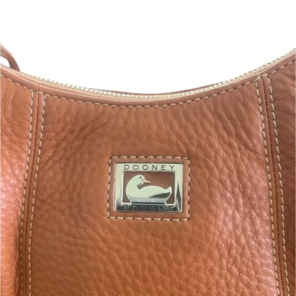 Dooney & Bourke Cognac Pebbled Leather Crossbody - Image 3