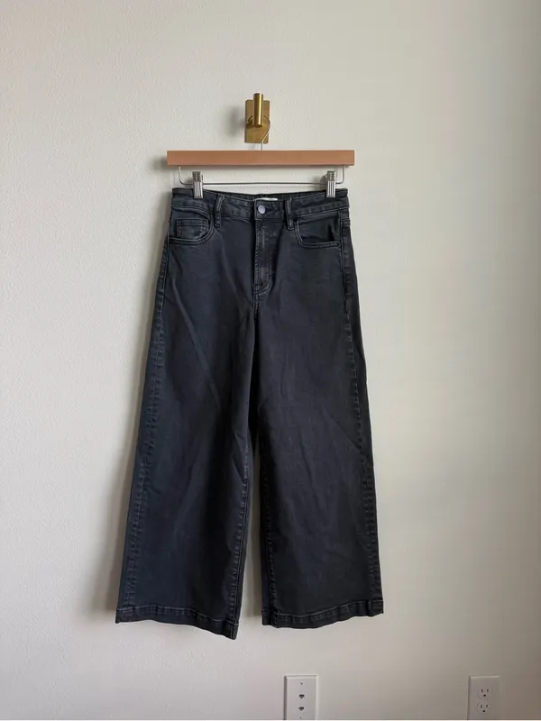 Bohme Atzi Wide Leg Jeans Charcoal Grey High Rise Women’s Size 26 - Image 5