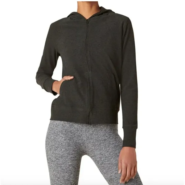Beyond Yoga Spacedye Everyday Full Zip Hoodie Heathered Darkest Night Sz Medium - Image 2